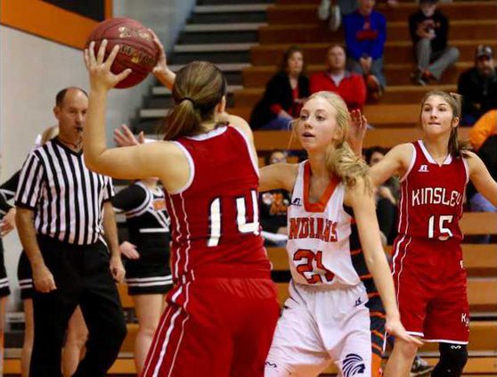 Brooke Butler applies pressure on  defense.