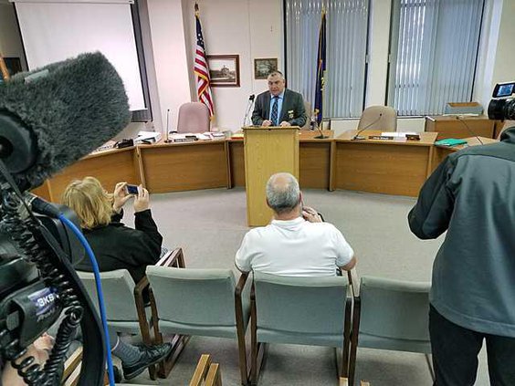 new deh sex case news conference wide angle cell phone