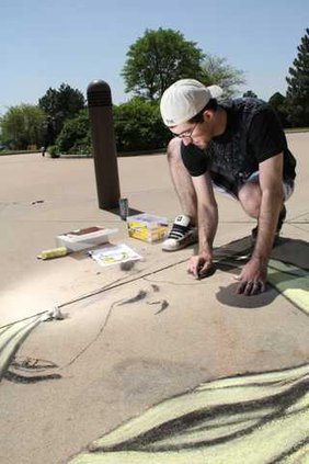 new slt sidewalk art