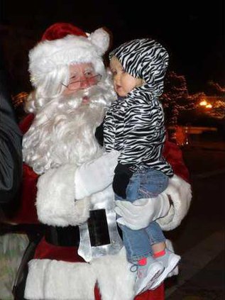 Santa and child