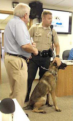 new deh city council k-9 dog pic