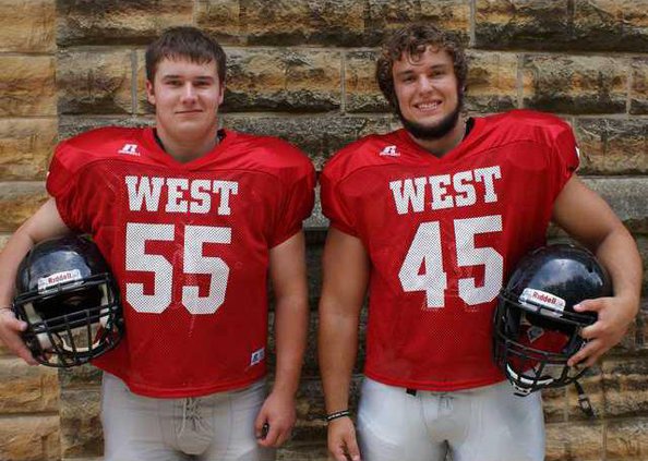 Oilers 45 Trey Schulte 55 James Radenberg