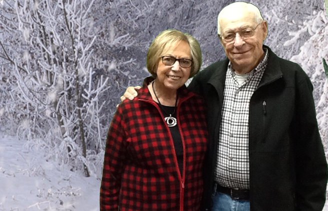 4. Rita Birzer-Feist, CKLS Board Member and husband Don Feist, chose a winter scene..jpg