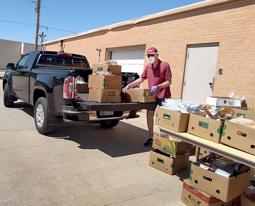 Food bank volunteer