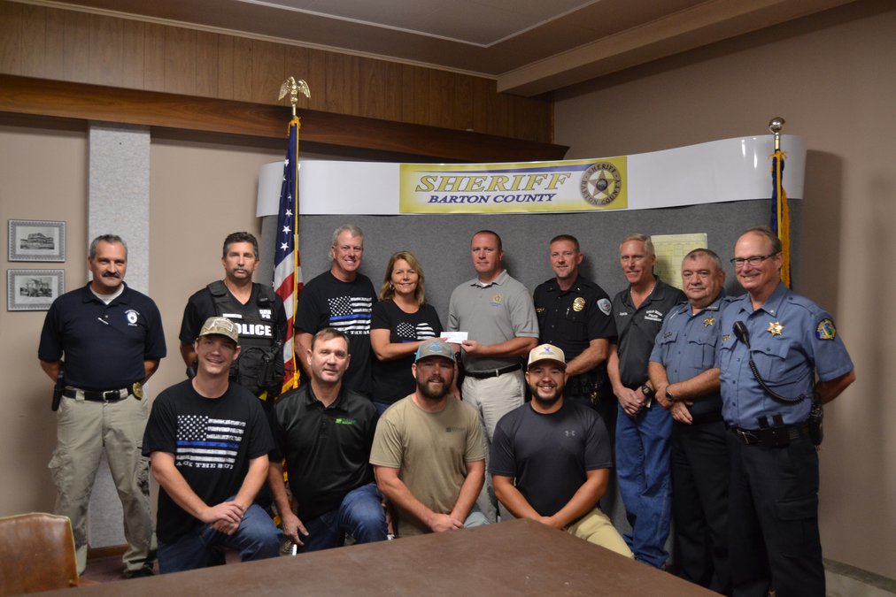 Barton County law enforcement agencies presented with checks Great