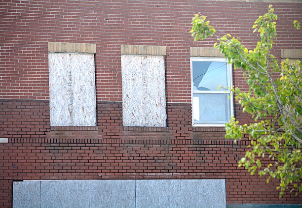 boarded windows