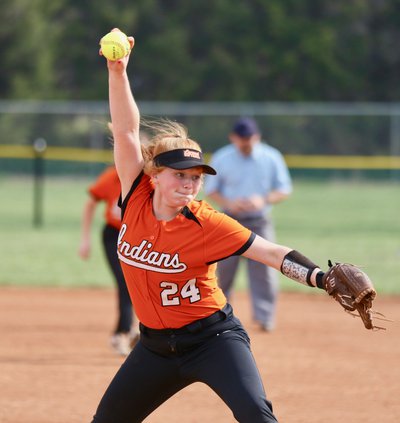 Nikki Taylor throws a strike in game one with Haven..jpeg