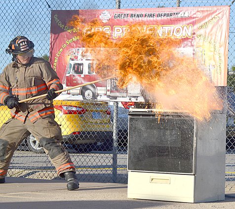 Setting a grease fire