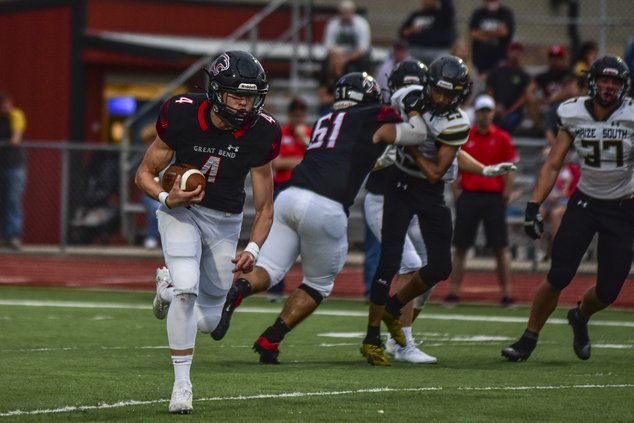 Cayden Scheuerman gains yardage for the Panthers.jpg