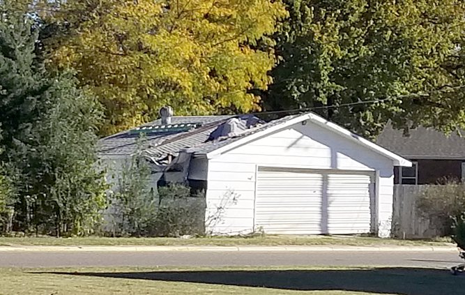 damaged garage