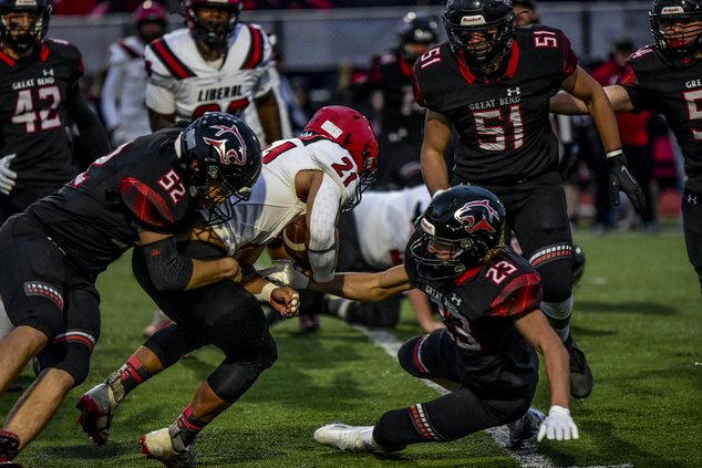Middle Linebacker Mathew Moeder tackles Liberal's Trystian Juarez  copy.jpg