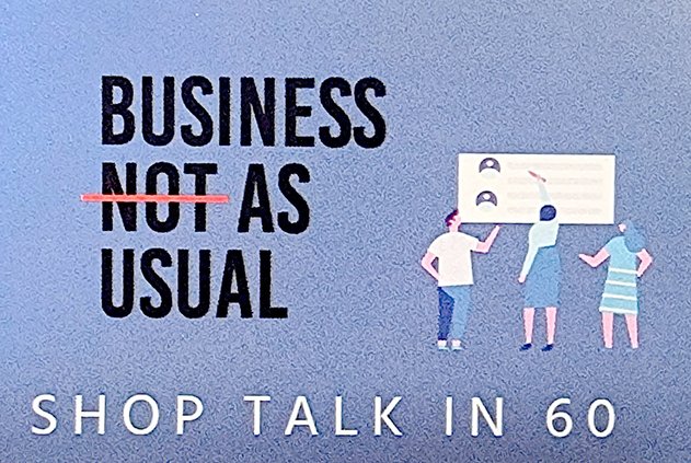 shop talk in 60 logo