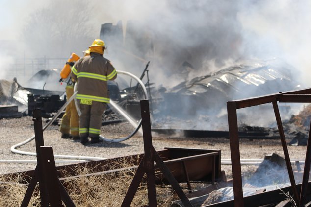 Monday structure fire pic