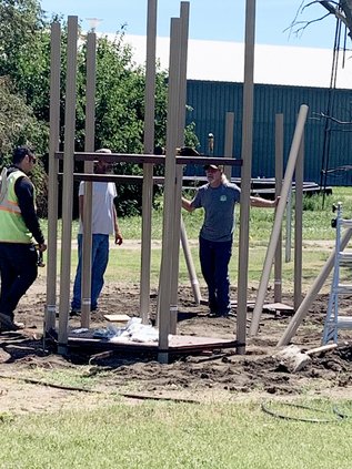 building playground in Pawnee Rock 2023