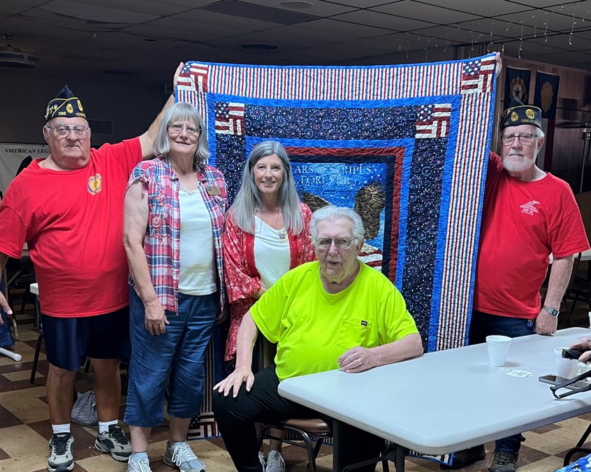 Quilts of Valor awarded to Brandon Slyter and Damon Great