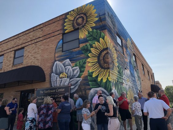 Sunflower center mural