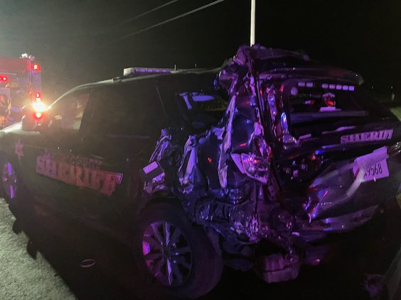 BCSO Patrol Vehicle Damaged