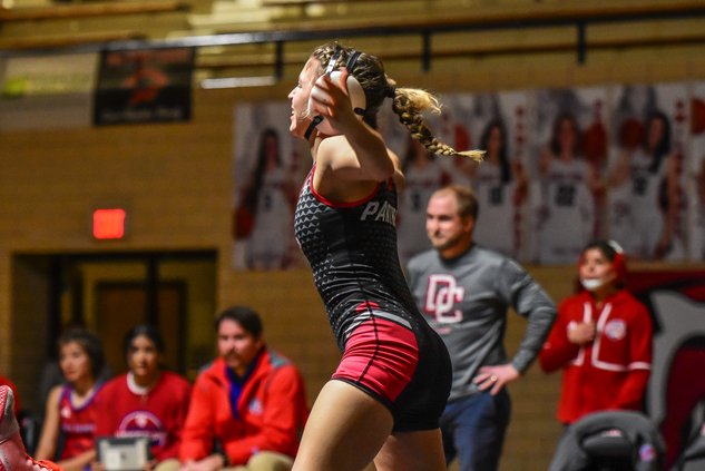 Lady Panther wrestler Daizy Gomez jumped in the air