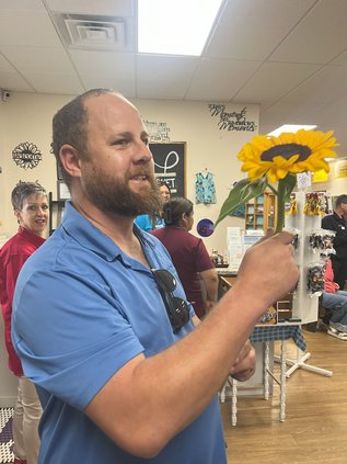 cody harris with flower