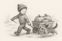 fall joy - ai drawing