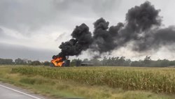 Tank battery fire