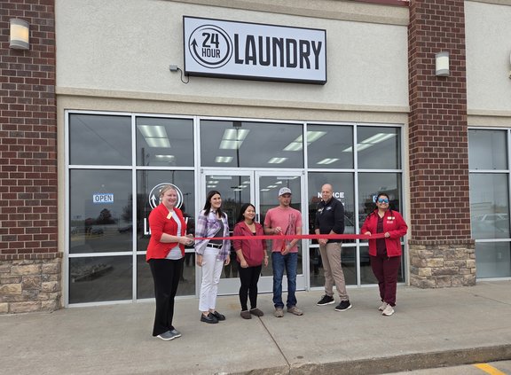 24 hour laundry ribbon cuttin
