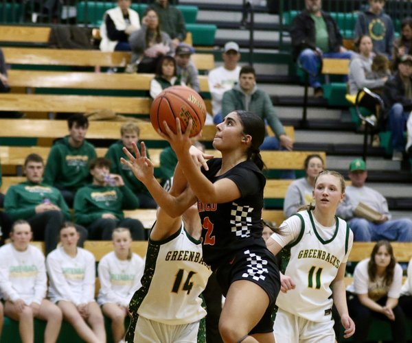 Lauren Sleder drives the lane