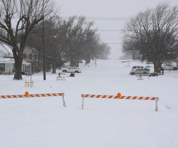 2026 January snow in Larned