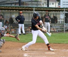 Tristan Regan clears the bases