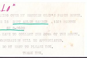 note in door