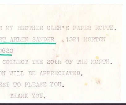 note in door