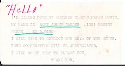 note in door