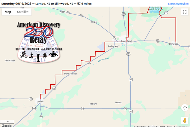 Golden Belt Discovery Trail Relay route